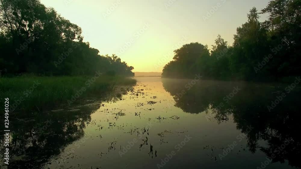 aerial view of river at sunrise 4K, fly over morning mist on the river, Very high view of the river at sunrise, Aerial view of mystical river at sunrise with fog, sun above the river aerial aerial view of river at sunrise 4K, fly over morning mist on the river, Very high view of the river at sunrise, Aerial view of mystical river at sunrise with fog, sun above the river aerial