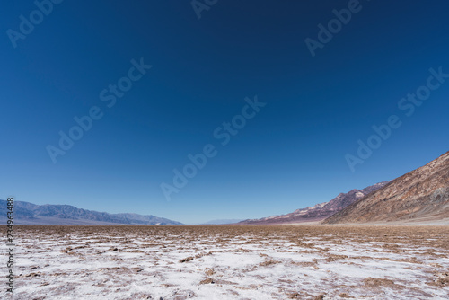 White death lands between hills photo