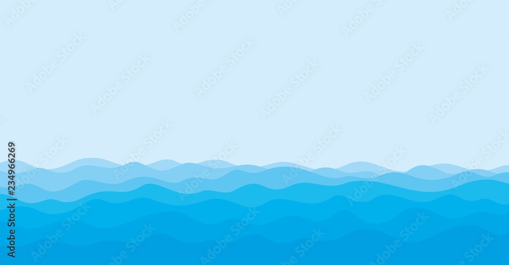Seascape with blue wave. Seascape with blue wave.