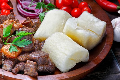 corned beef with cassava
