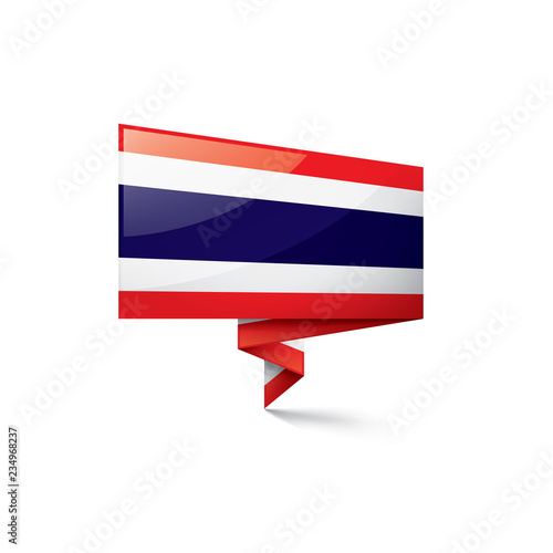 Thailand flag, vector illustration on a white background Free Download Thailand flag, vector illustration on a white background - GFXLoad