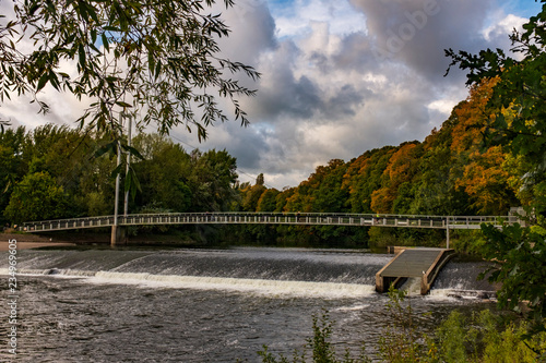 Bridge over Taff River, Bute Park, Cardiff, Wales, UK