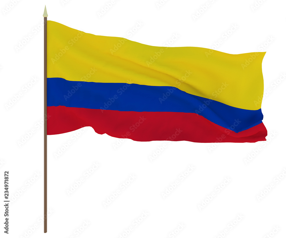 National flag of Colombia. Background for editors and designers. National holiday National flag of Colombia. Background for editors and designers. National holiday