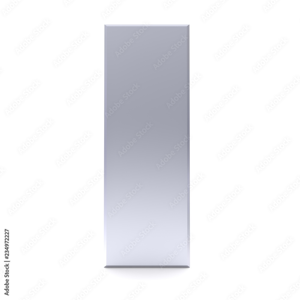 letter i 3d silver letter i 3d silver