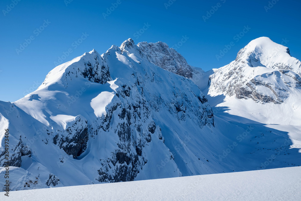 Schneebedeckte Alpengipfel