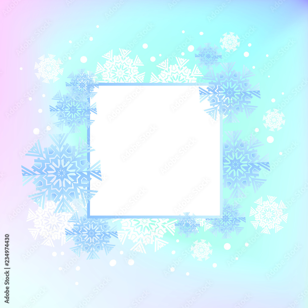 Winter banner with many snowflakes, vector illustration Winter banner with many snowflakes, vector illustration