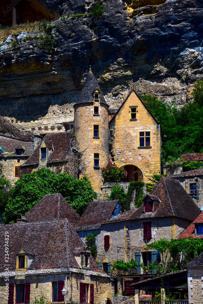 The beautiful medieval village of La Roque Gageac on the Dordogne River in Aquitaine, France The beautiful medieval village of La Roque Gageac on the Dordogne River in Aquitaine, France