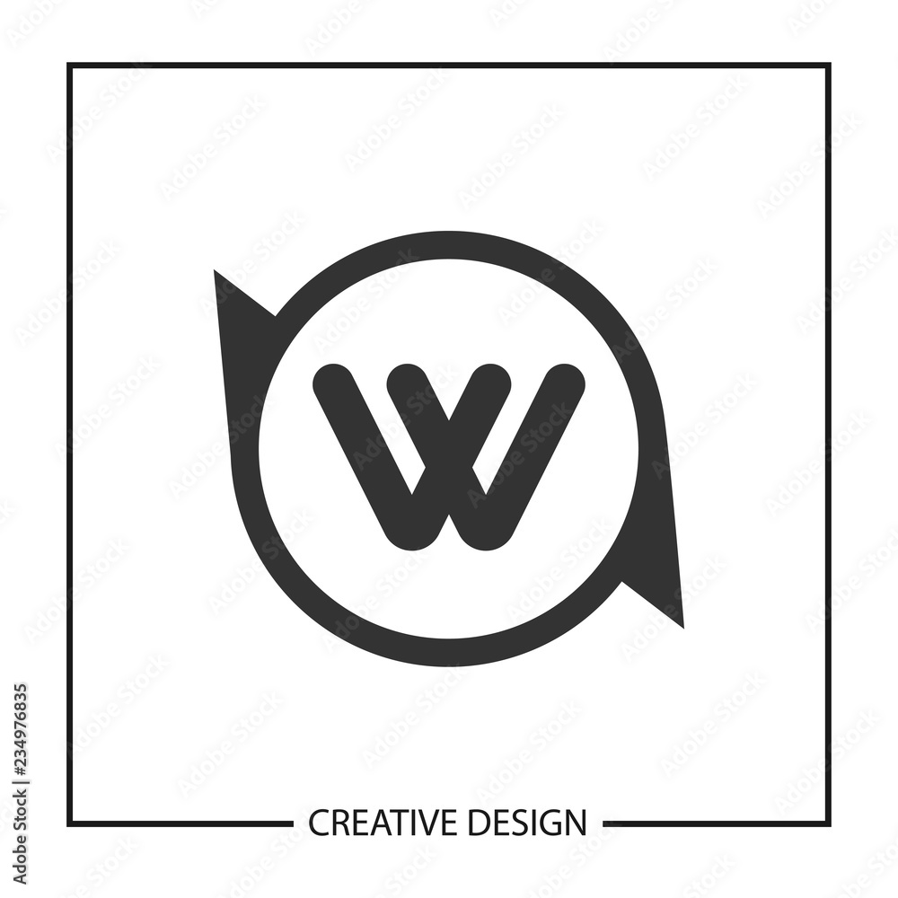 Obraz premium Initial Letter W Logo Template Vector Design