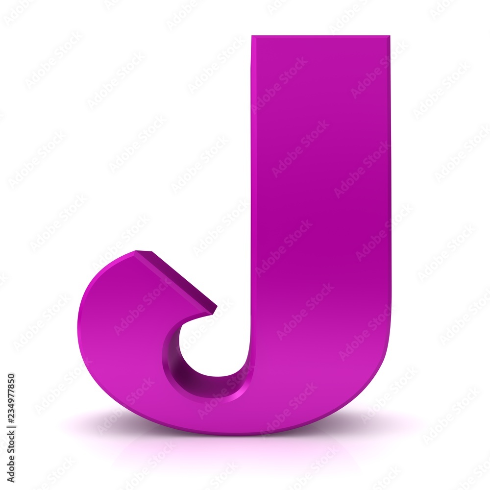 letter J 3d sign pink letter J 3d sign pink