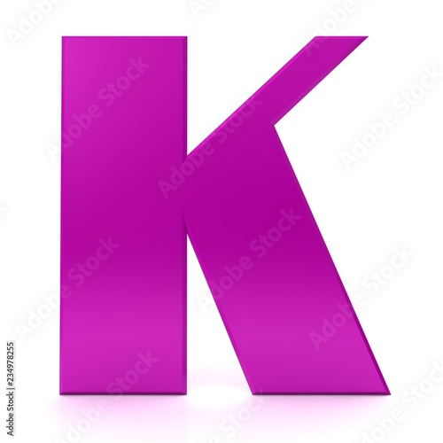 Free Download letter K 3d sign pink - GFXLoad