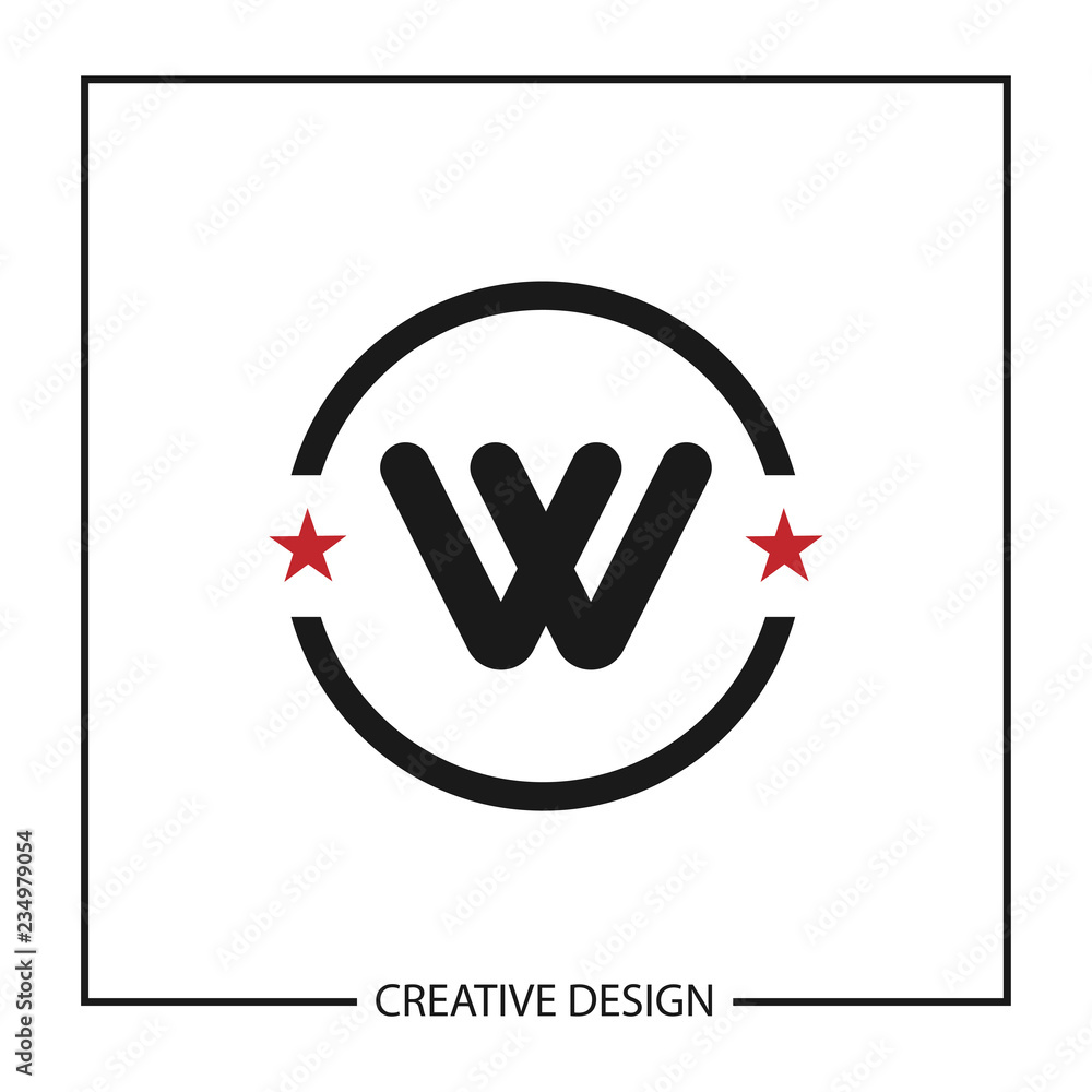 Obraz premium Initial Letter W Logo Template Vector Design