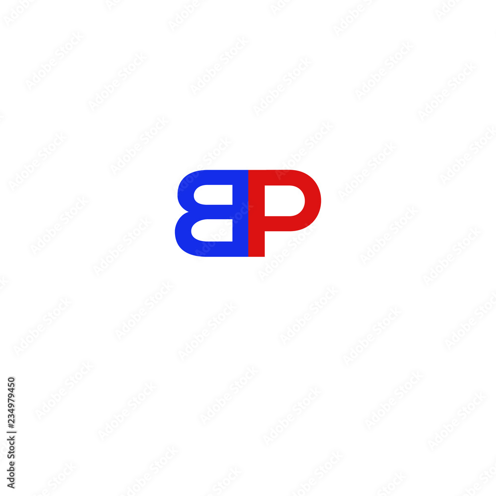 Letter BP Red and Blue Letter BP Red and Blue