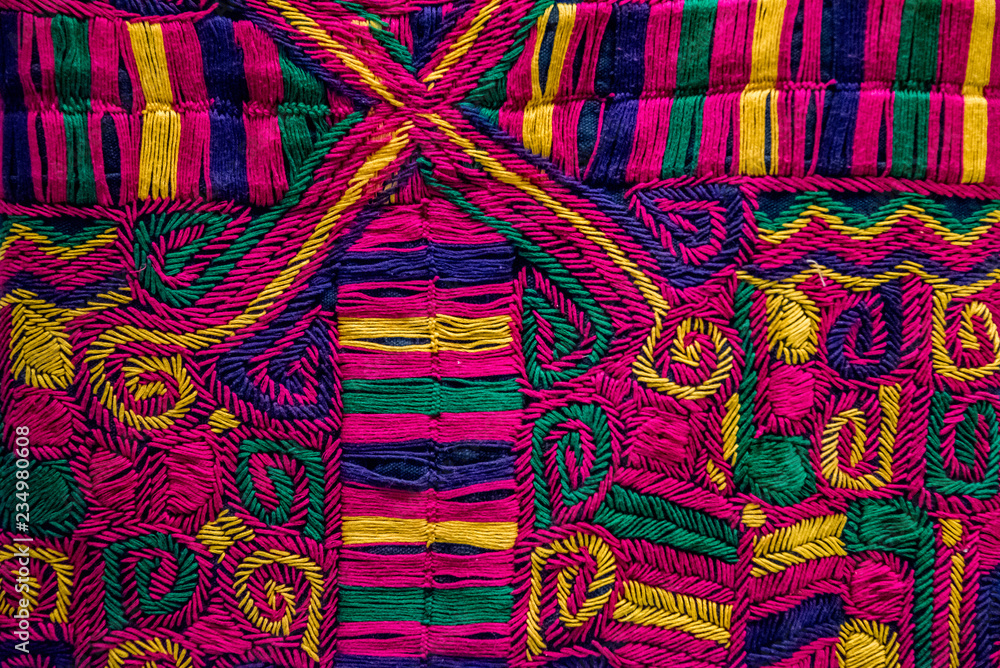 bordado mexicano colorido, chiapas Stock Photo | Adobe Stock