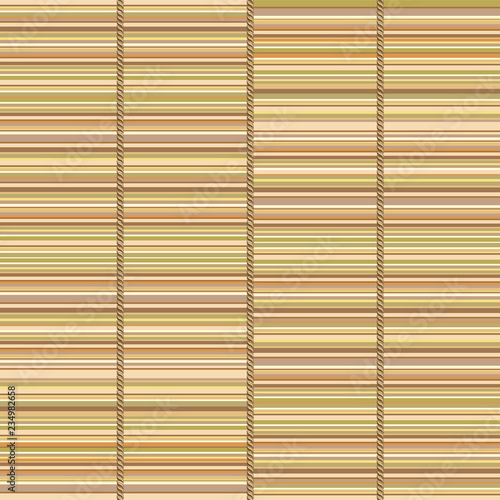 Vector illustration. Bamboo mat rug texture. Seamless pattern.