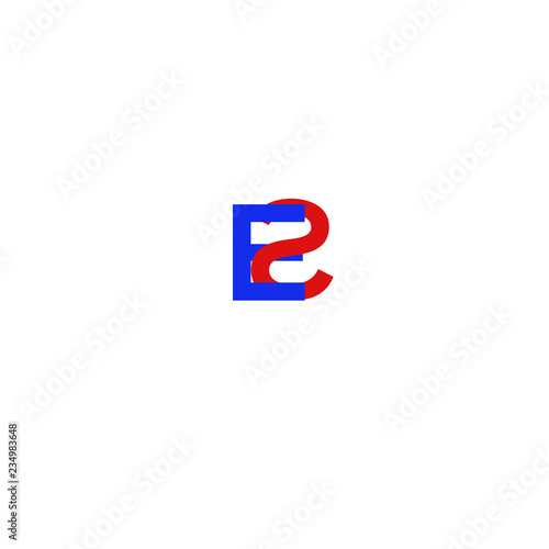 Letter ES Blue and Red