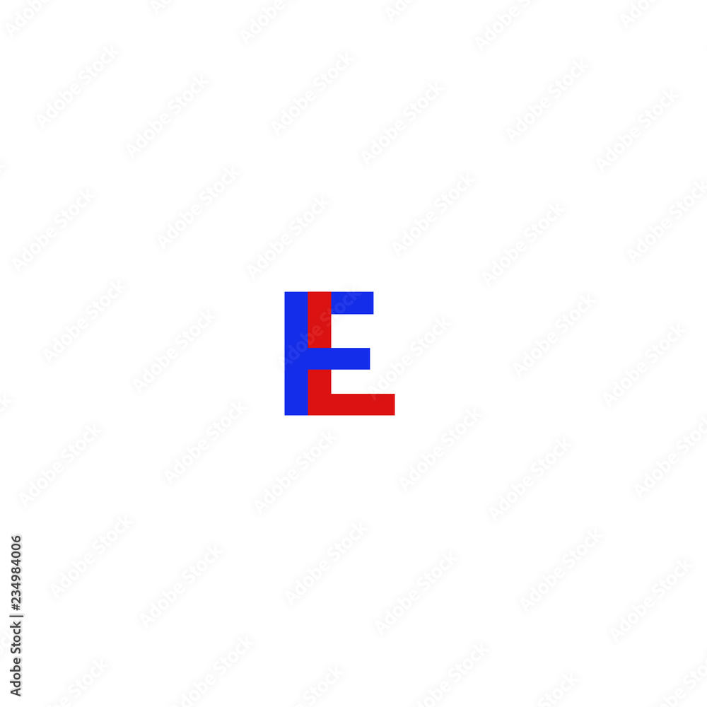 Letter FL Blue and Red Letter FL Blue and Red