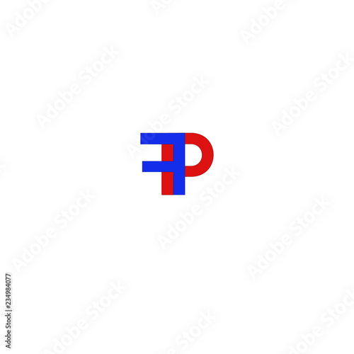 Letter FP Red and Blue Free Download Letter FP Red and Blue - GFXLoad