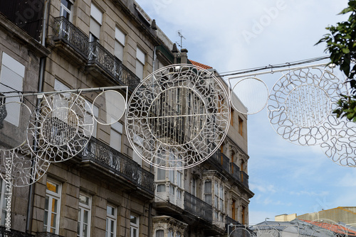 christmas decorations in the city