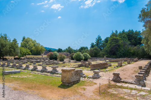 The Leonidaion was a large guest house for distinguished visitors of the Olympic Games in the archaeological site of Olympia in Greece