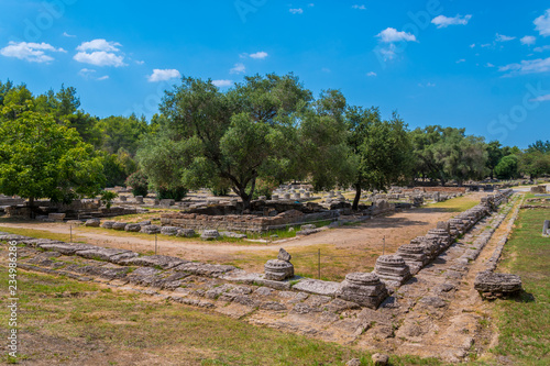 The Leonidaion was a large guest house for distinguished visitors of the Olympic Games in the archaeological site of Olympia in Greece