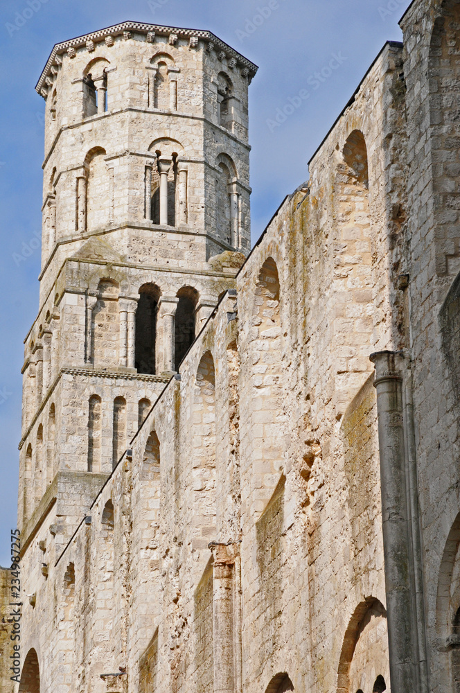 Fototapeta premium Le rovine dell'abbazia di San Pietro di Jumièges, Normandia, Francia