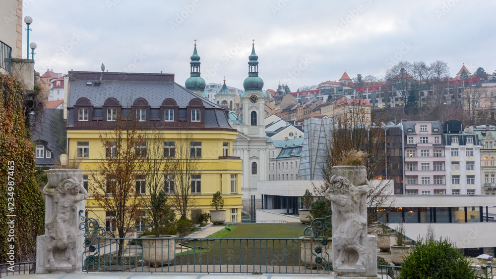 Karlovy Vary is a spa town in the Czech Republic. On the territory of the city there are 12 healing springs, with a carbon dioxide content and a water temperature of 30 to 72 degrees Celsius. 