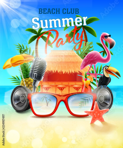 summer party on the beach