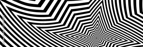 Abstract Black and White Geometric Pattern with Polygons. Psychedelic Texture of Computer Graphic. Raster. 3D Illustration