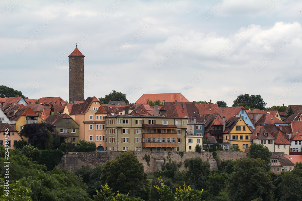 Fototapeta premium Town of Rothenburg ob der Tauber, Germany. Panorama of the city
