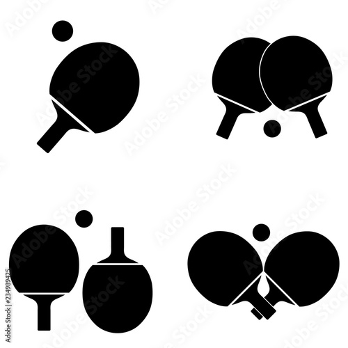 Ping pong icon, logo on white background