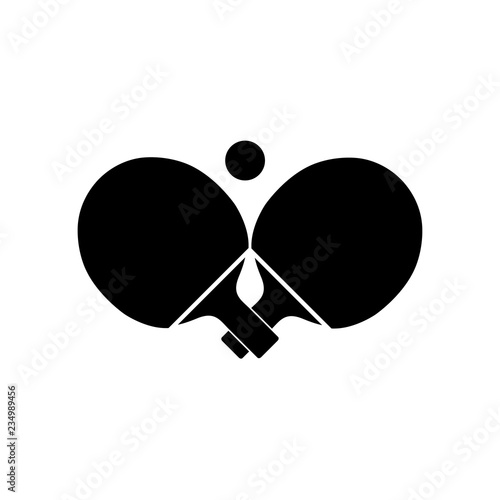 Ping pong icon, logo on white background