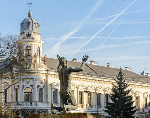 Canvas Print Baden near Vienna on a sunny Christmas day.