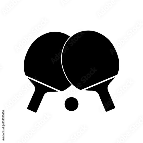Ping pong icon, logo on white background