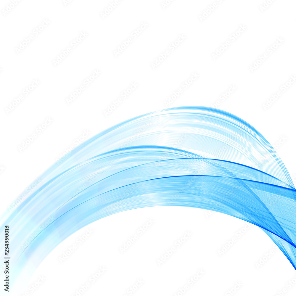 Obraz premium Vector abstract background with soft blue waves. Background for presentation, booklet, leaflet.
