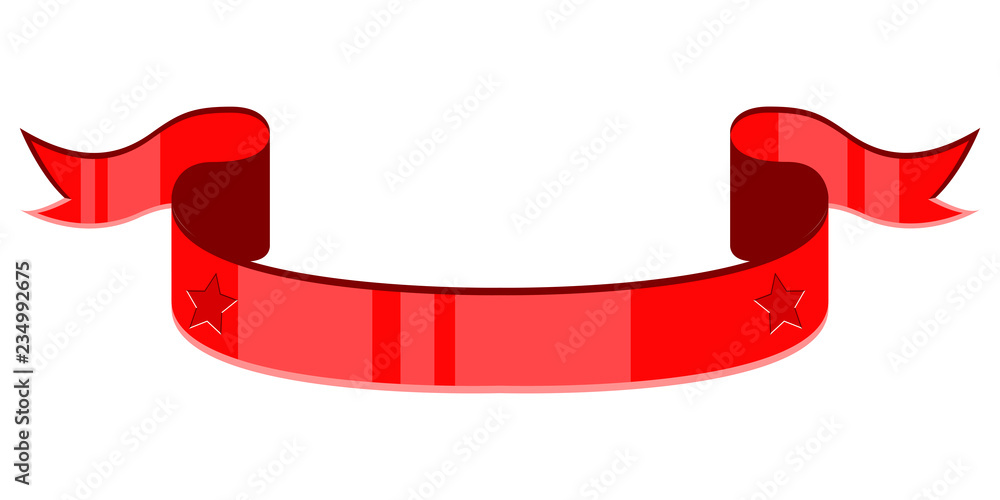 Isolated empty premium ribbon. Vector illustration design