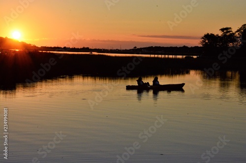 Canoeing at Sunset