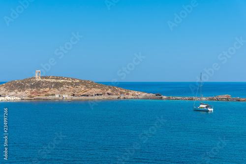 Nasso bay and harbor - Cyclades island - Aegean sea - Naxos - Greece