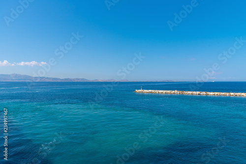 Nasso bay and harbor - Cyclades island - Aegean sea - Naxos - Greece