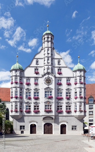 Memmingen town hall from 1589, Renaissance, Memmingen, Swabia, Bavaria, Germany, Europe photo