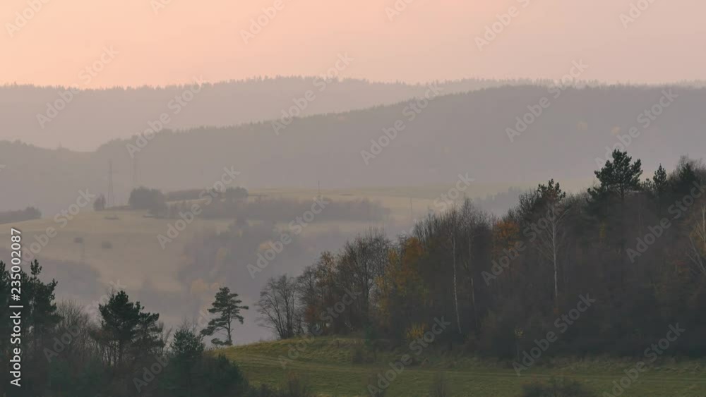 Beautiful hills in warm, autumn, sunset light. Beautiful hills in warm, autumn, sunset light.