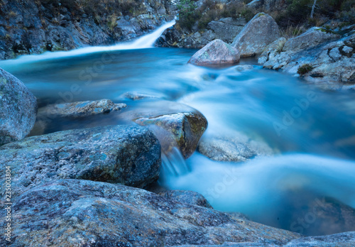 Winter water motion scene - Cairngorm National Park