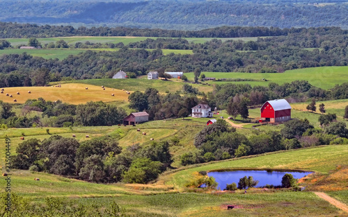 Family farms dot the landscape of northeaastern Iowa.