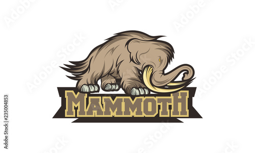 mammoth logo design template