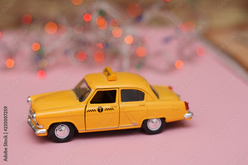 taxi toy car . background taxi toy car . background