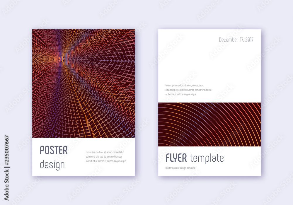 Minimalistic cover design template set. Orange abs Minimalistic cover design template set. Orange abs