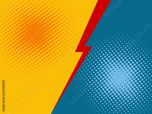 Comic book versus background.