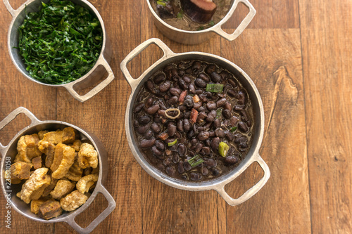 Dishes that are part of the traditional feijoada  typical Brazilian food