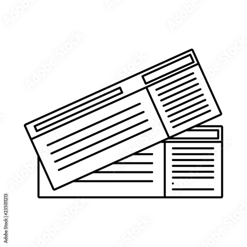 tickets flight isolated icon