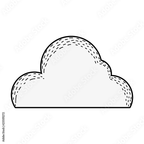 cute cloud drawing icon