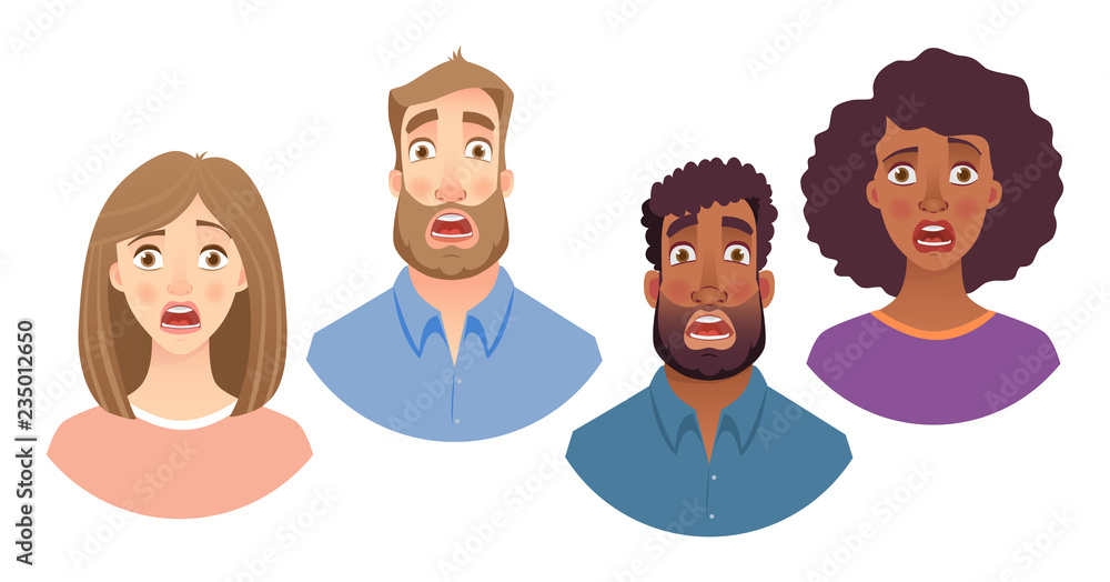 emotions of human face set emotions of human face set